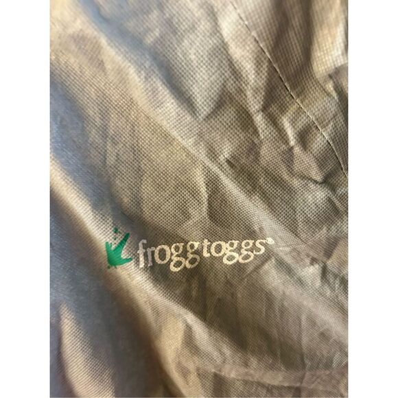 Frogg Toggs green rain jacket hooded large L 100 polypropylene packable ultralig - Picture 3 of 8
